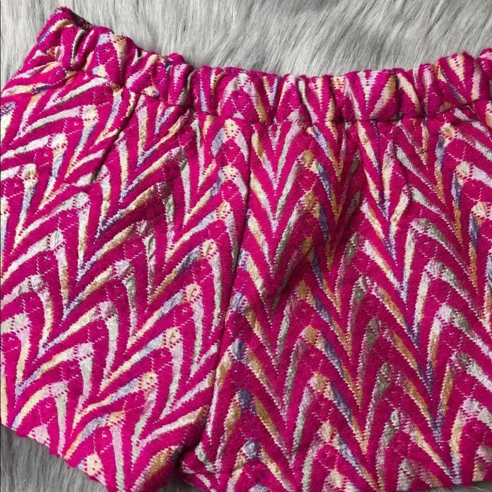 Peek Girls Sz 7 Pink Woven Embroidered Shorts